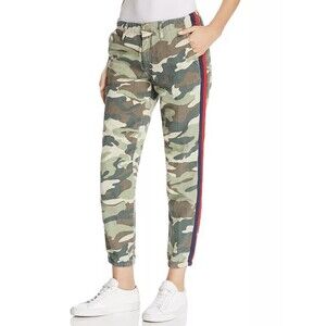 Mother Camo No Zip Misfit Joggers With Red & Navy Side Stripes Womens Size 25